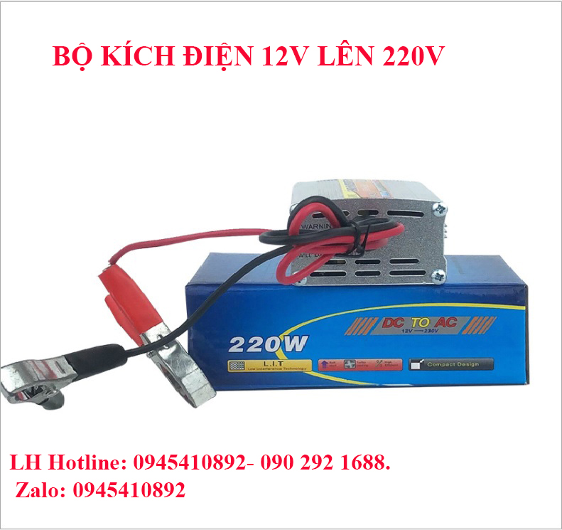Bộ kích điện 12v lên 220v 220W