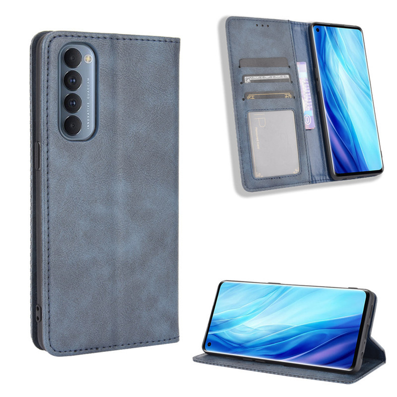 Bao da Fashion Wallet dành cho Oppo Reno4 Pro 4G có ngăn đựng thẻ, đựng tiền, quai gập