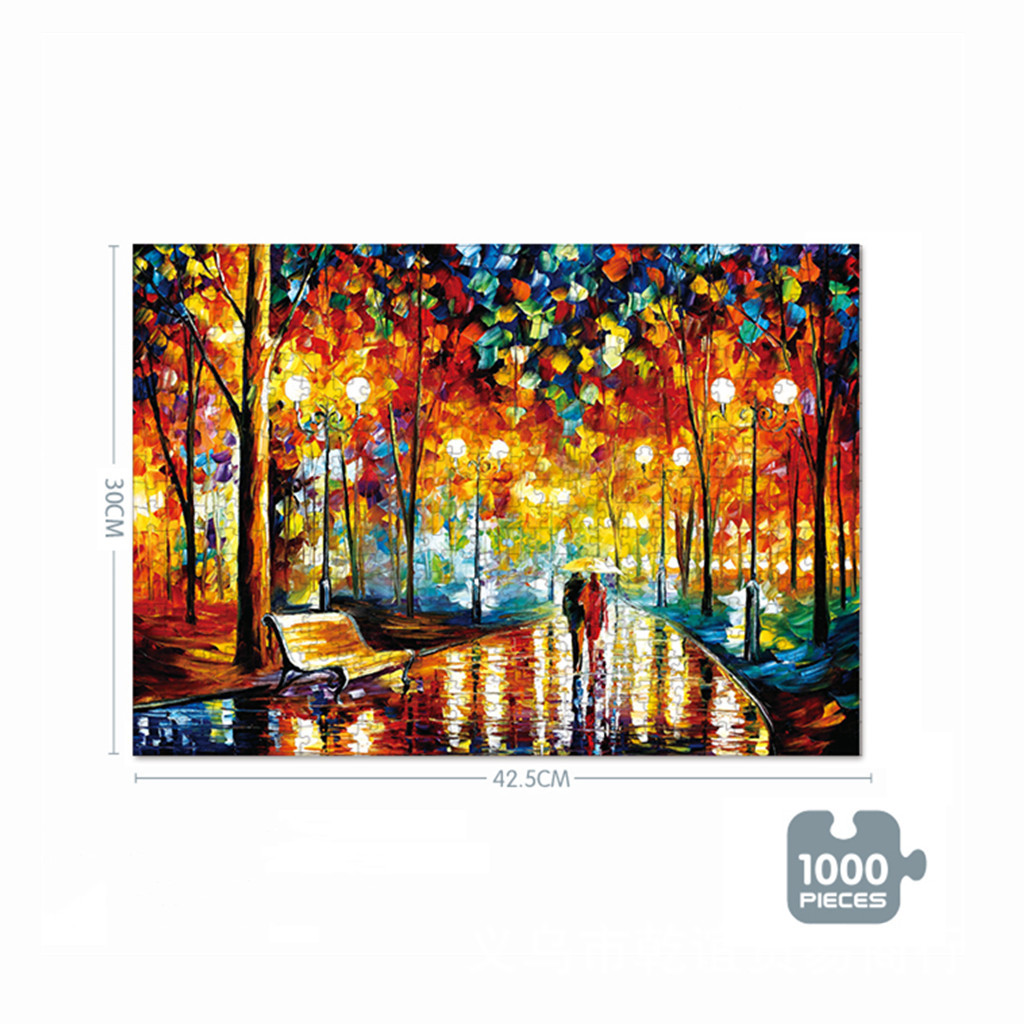 Bộ Tranh Ghép Xếp Hình 1000 Chi Tiết Romantic Street Scene Thú Vị Cao Cấp