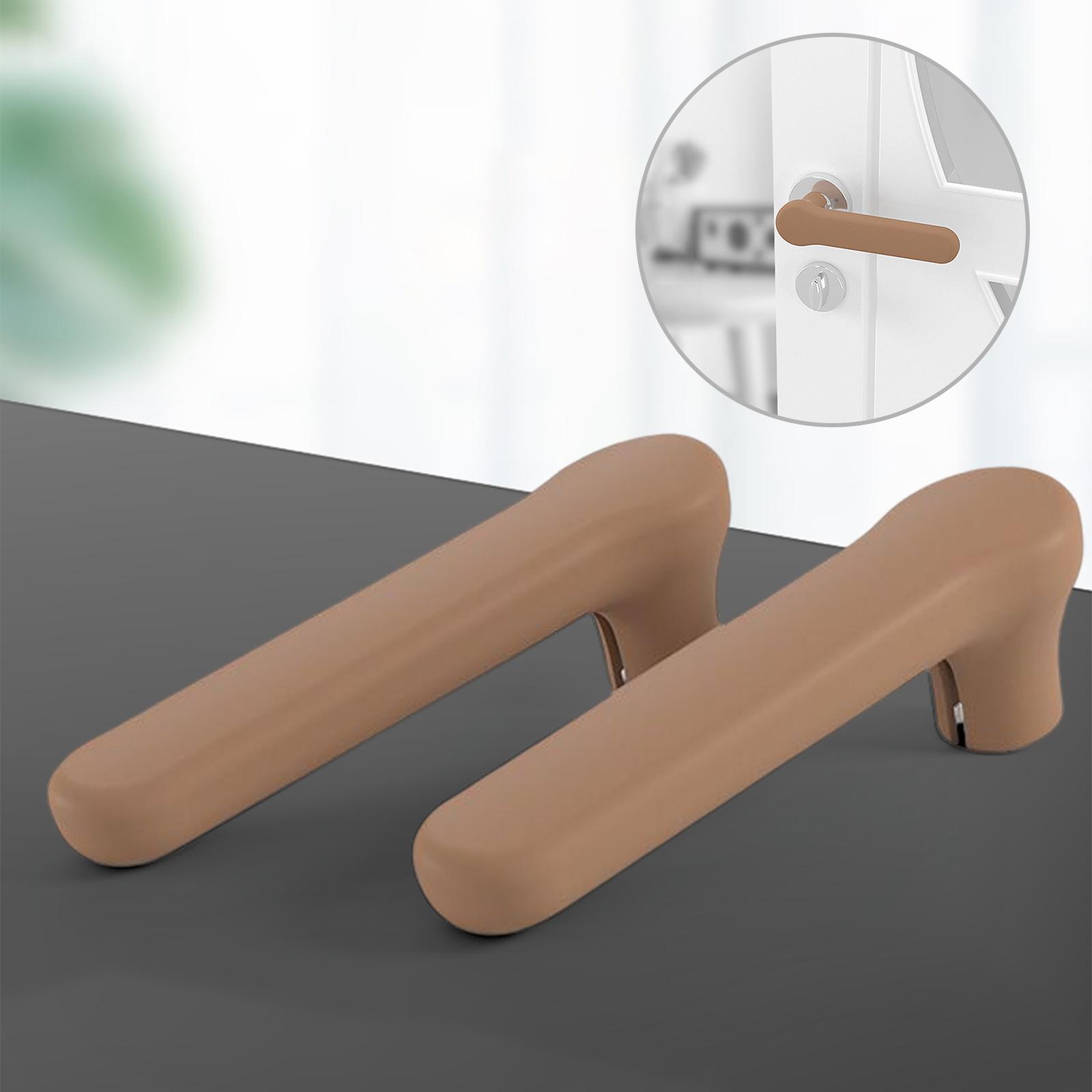 4Pcs Doorknob Cover Silicone Protector Noiseless Child Protection Door Handle Protective Cover