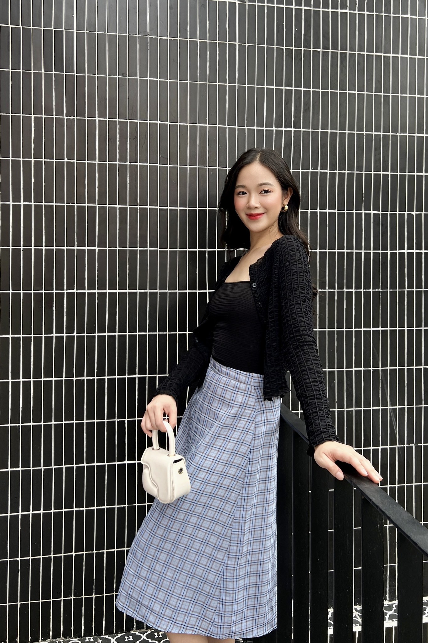 OLV - Chân váy Cobalt Checked Skirt