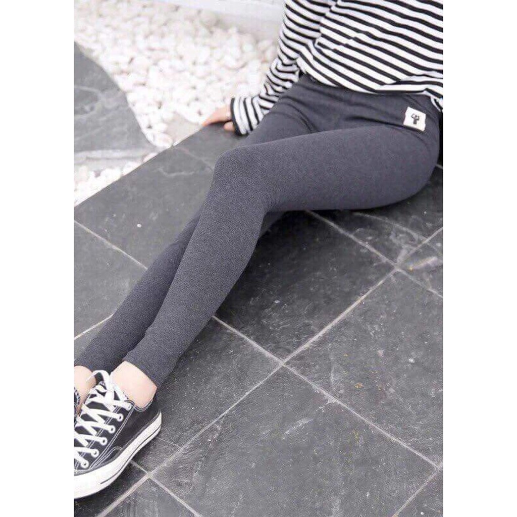 Quần legging nỉ mèo lót lông mềm mại