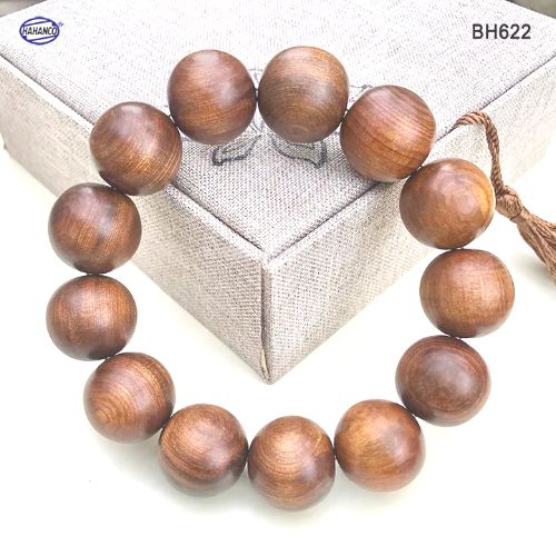 Vòng tay gỗ Bách Xanh cổ thụ thơm ngọt - vân gỗ đẹp - 12 ly - 17 hạt
