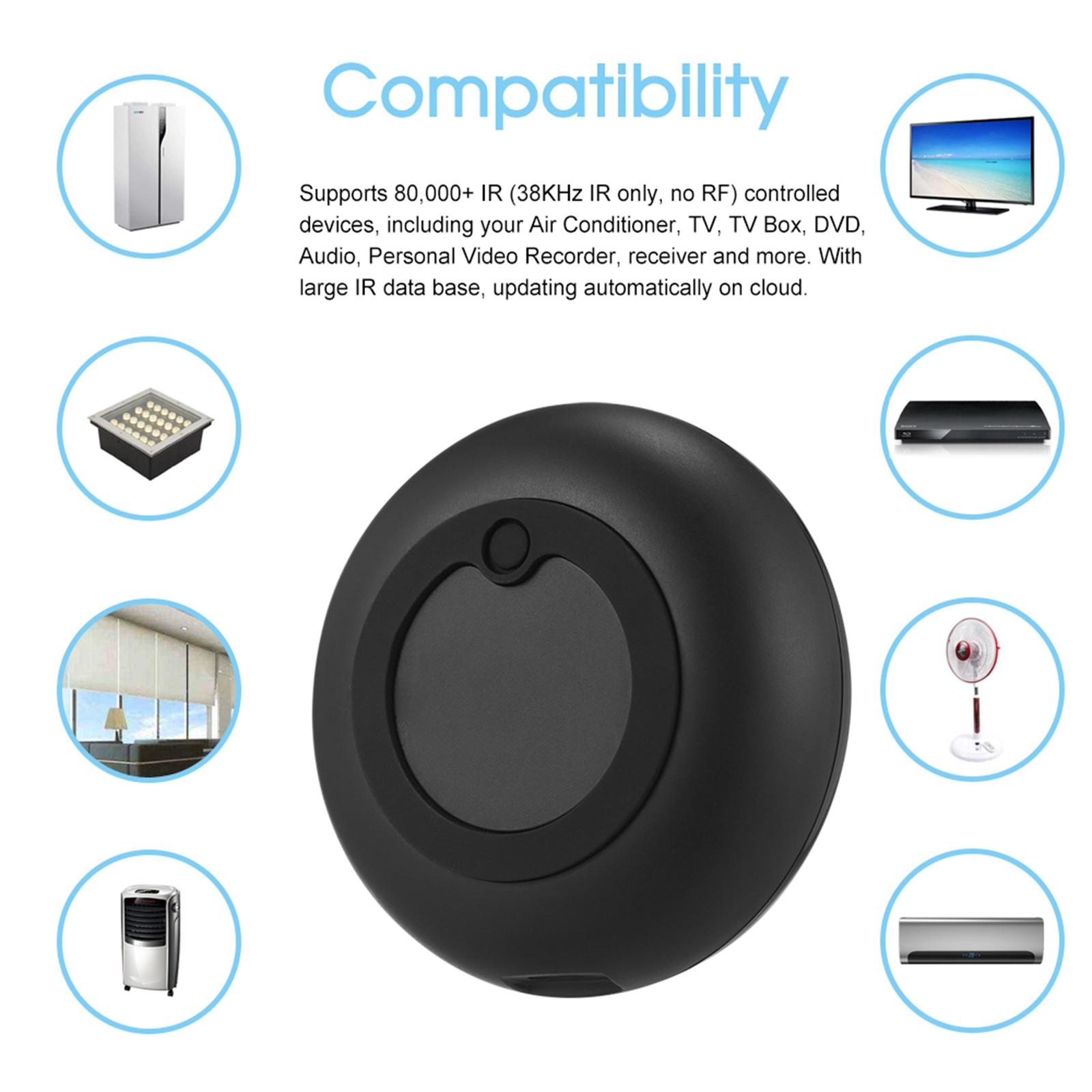 WiFi-IR Remote IR Control Hub Wi-Fi Enabled Infrared Universal Remote Controller For Air Conditioner TV Using Tuya Smart Life APP Compatible with Alexa Google Home Voice Control