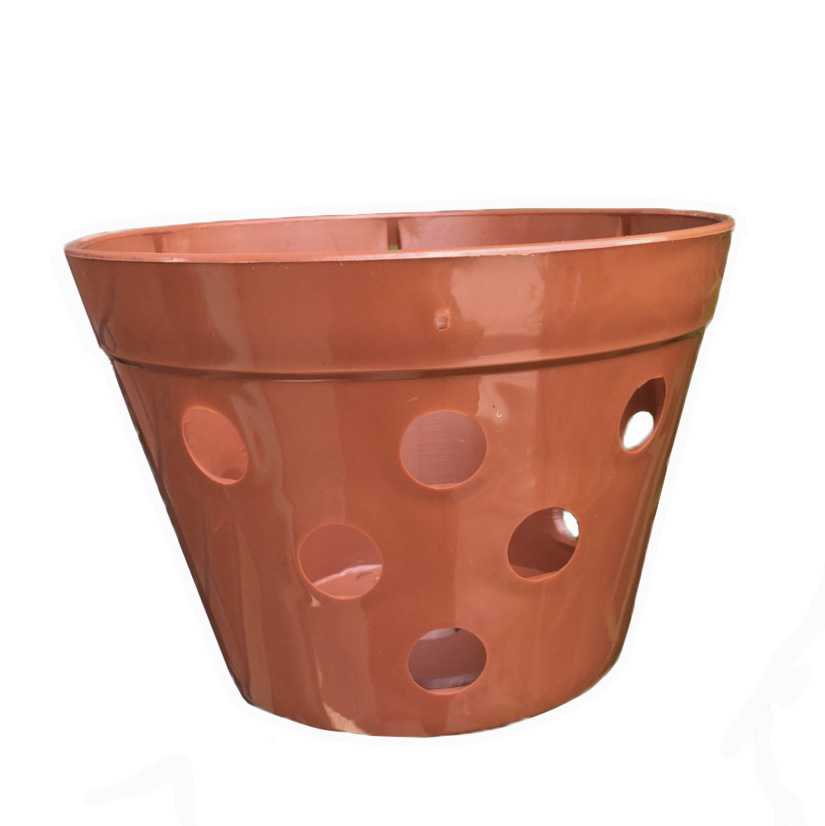 Bộ 10 chậu lan giả đất nung đường kính 17cm