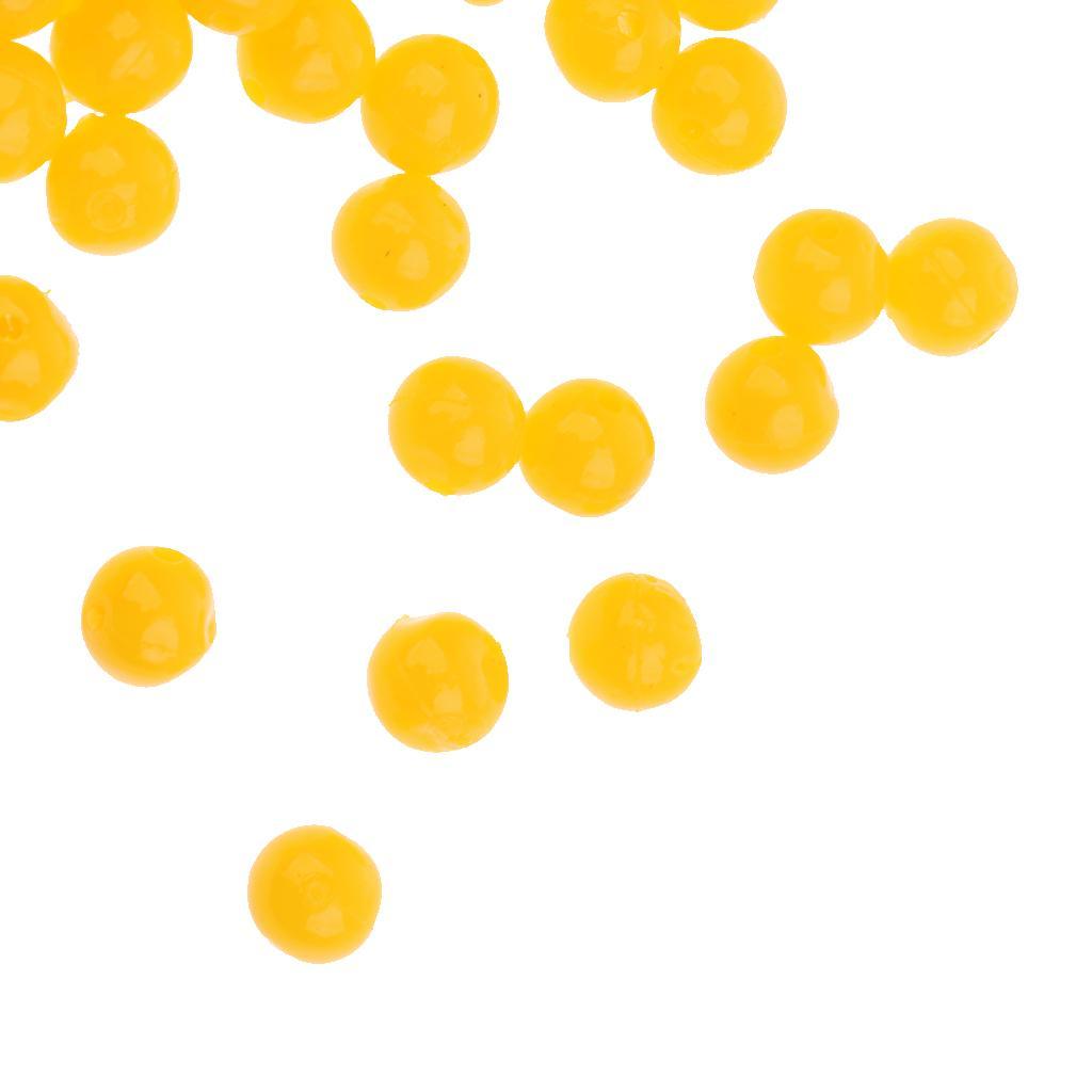 100Pcs Smell Pop ups Fishing Baits Boilies Soluble Yellow Floating Ball Beads Coarse Carp Tool