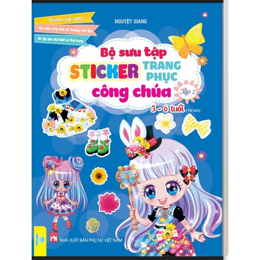 Sách - Combo 4 Cuốn Bộ Sưu Tập Sticker Trang Phục Công Chúa ( 3-6 tuổi ) - Ndbooks