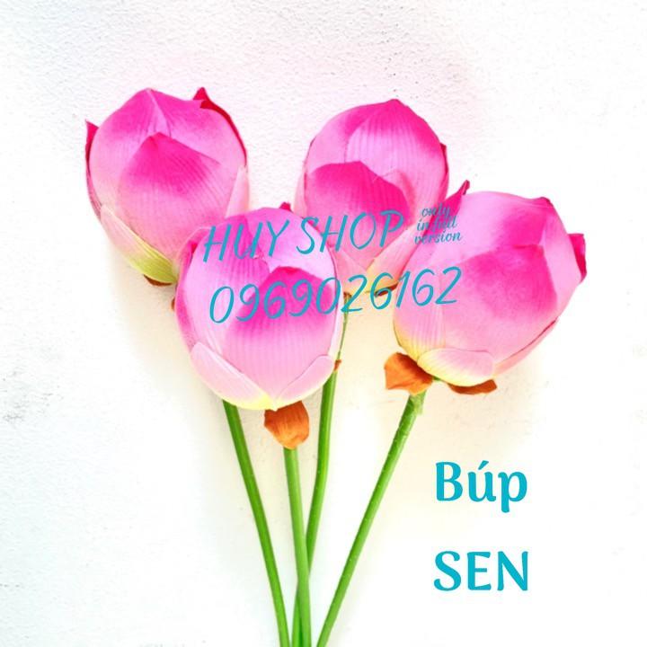 CÀNH HOA SEN BÚP NHÂN TẠO TRANG TRÍ NHÀ CỬA