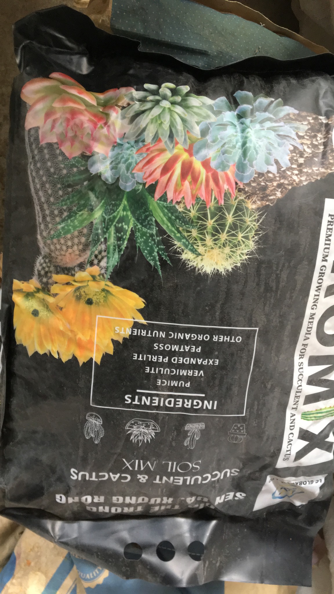 Giá Thể PROMIX Trồng Sen Đá, Xương Rồng, Cây Mọng Nước- Trộn sẵn bao 14 Lít