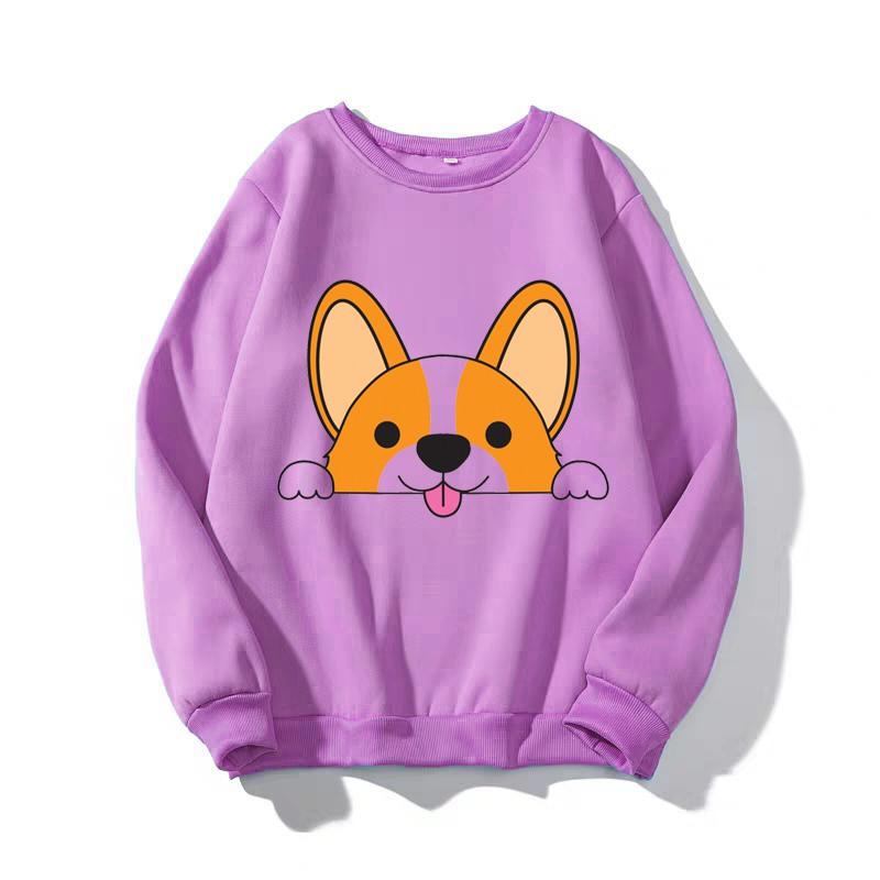 ÁO SWEATER IN CÚN SHIBA SIÊU CUTE