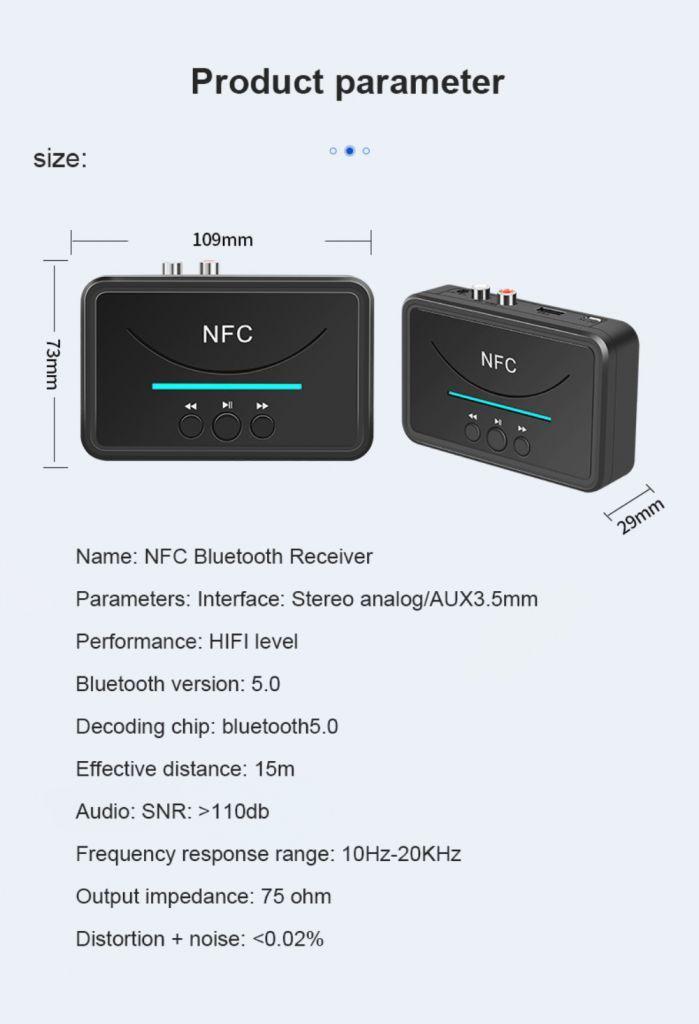 Thiết Bị Thu Âm Thanh Bluetooth 5.0 Jack 3.5mm Aux Hifi Cho Loa Xe Hơi BEST