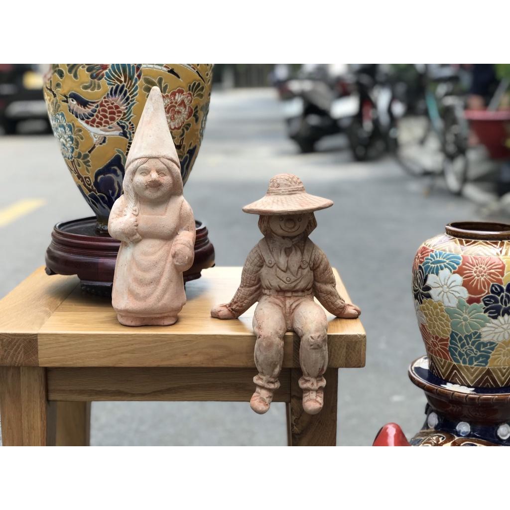 TƯỢNG ĐẤT NUNG TRANG TRÍ DECOR TRONG HOẶC NGOÀI TRỜI CÔ BÉ