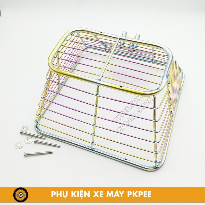 Rổ Inox Xi Màu Gắn Dream, Wave, Sirius