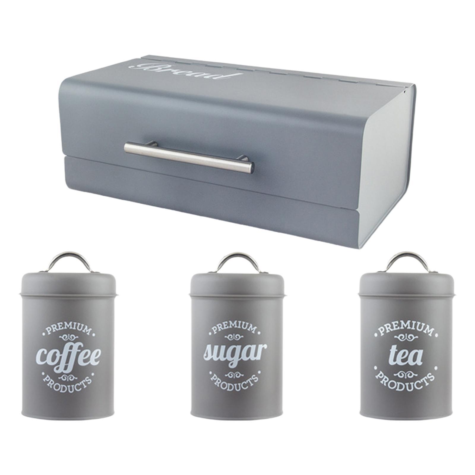4x Large-Capacity Bread Box Set Storage Box for Food Sugar Pastries
