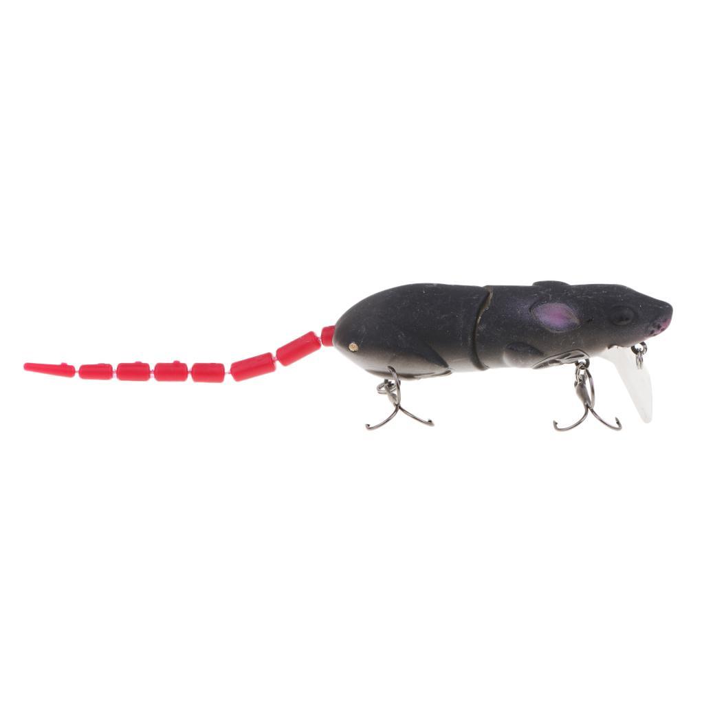 2pcs Multi-joint Tail Mice Rat Lures Topwater Fishing Lures Soft Bass Baits