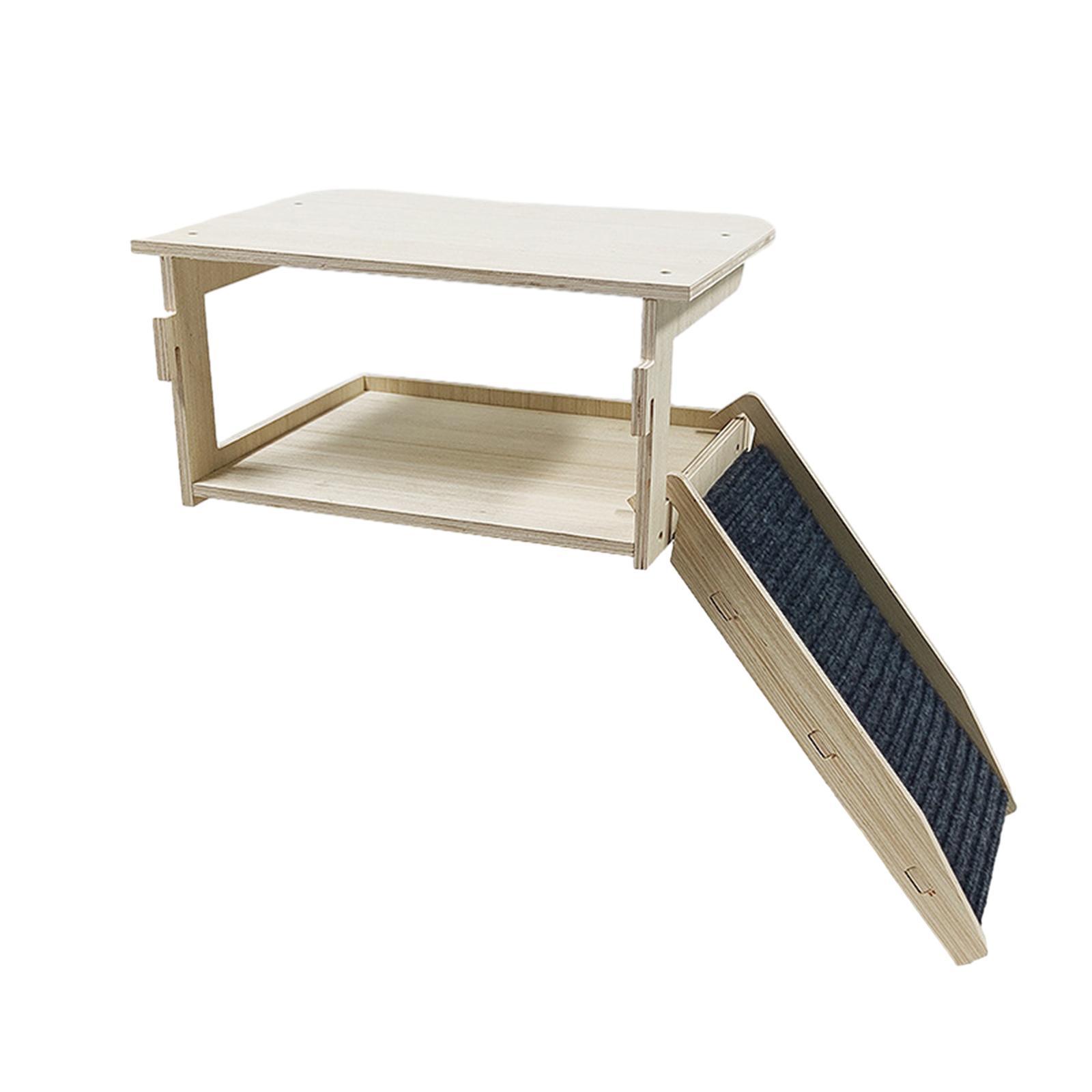 Guinea Pigs Hammock with Platform Wooden Guinea Pig House for Hamster Bunny