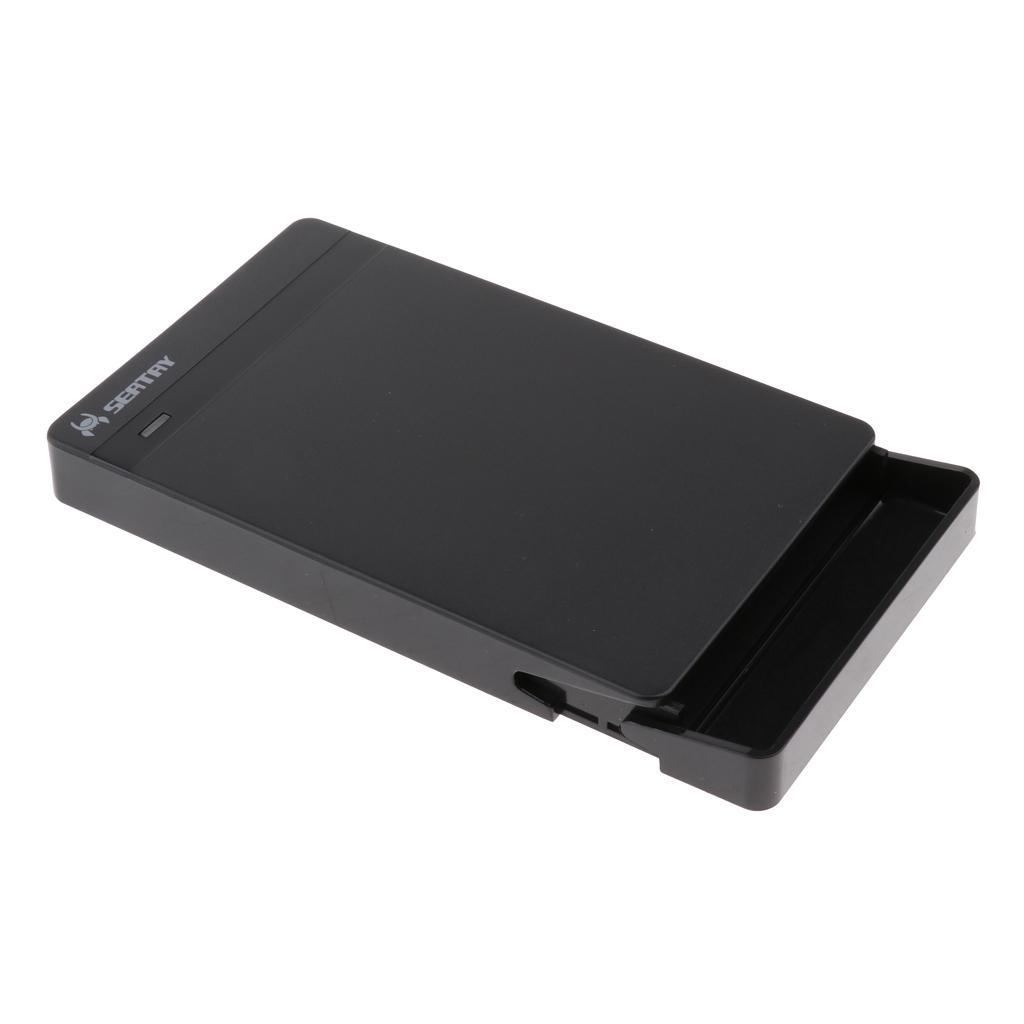 Premium USB 3.0 SATA Hard Driver Enclosure Fit for 2.5 Inch HDD SSD, Black