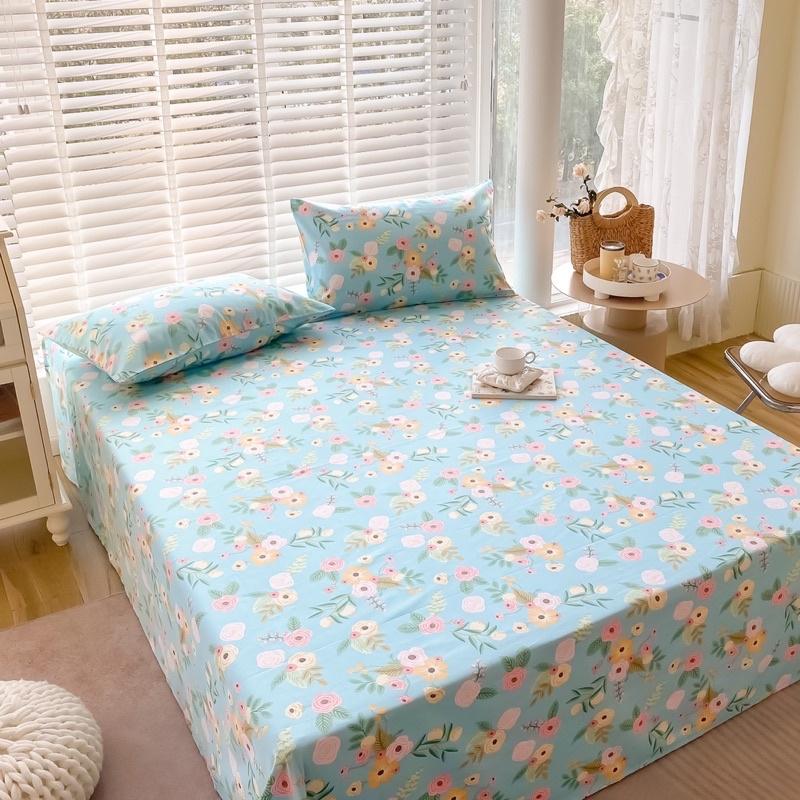 Bộ Chăn Ga Cotton Living 100%cotton Hàng Nhập Khẩu Cao Cấp 3 Món Thoáng Mát Nhiều Mẫu