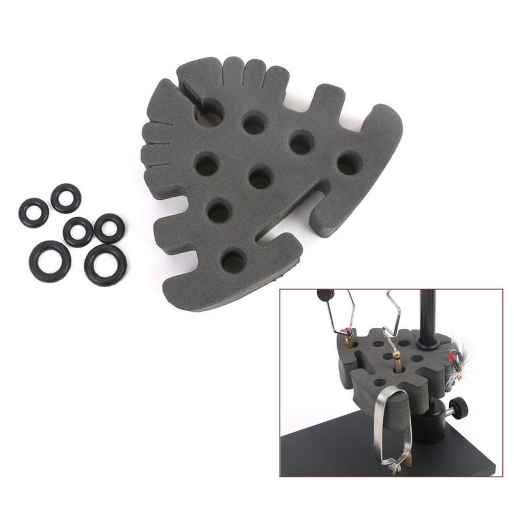 2Pcs Fly Tying Foam Station Fly Tying Tool Holder Fly Tying Vise Tool Holder