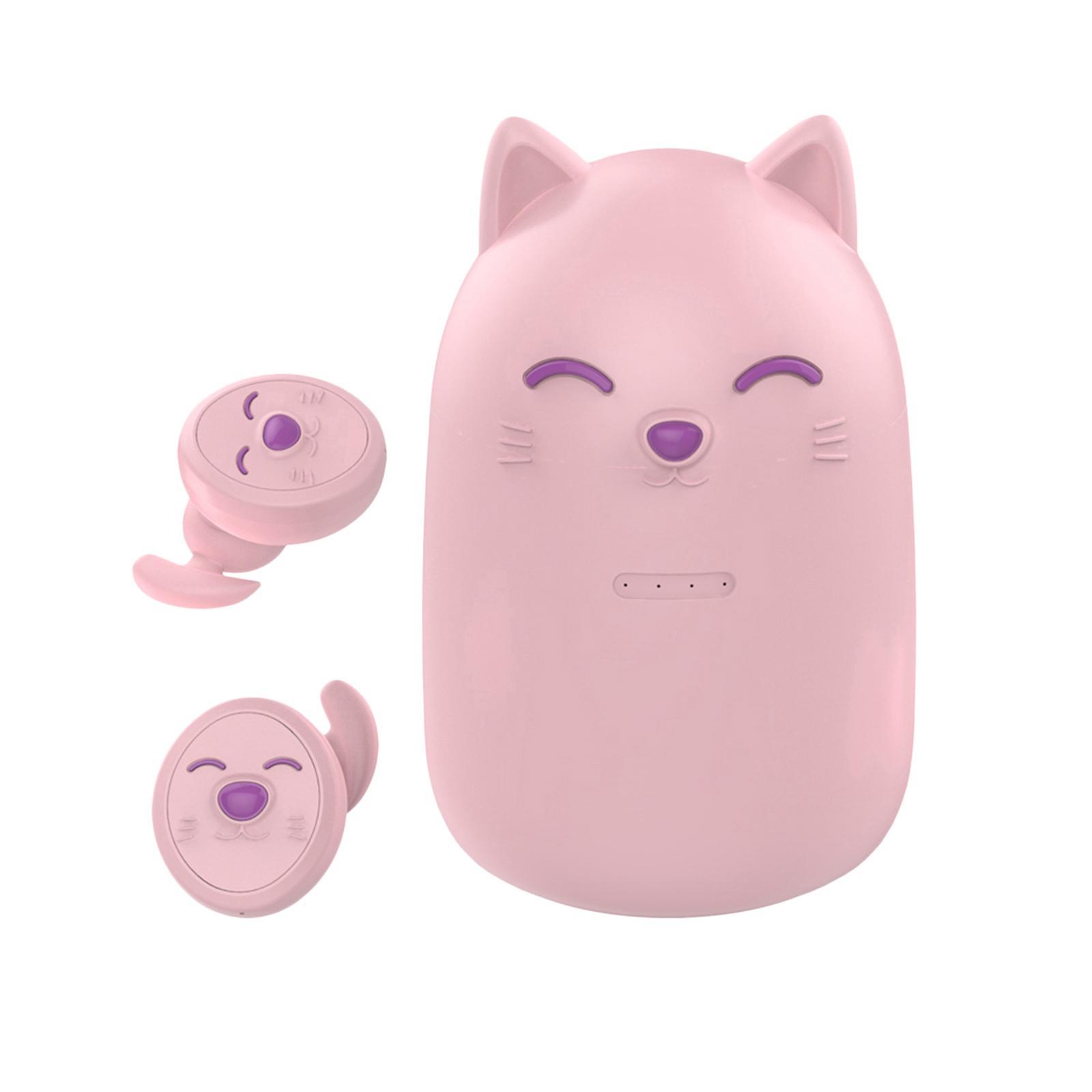 Wireless  Earphones Touch Function Headphones Stereo Sweatproof Pink