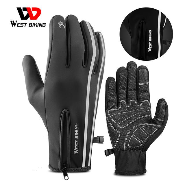 Tây Đạp Xe Mùa Đông Găng Tay Xe Đạp Cảm Ứng Màn Hình MTB Xe Đạp Găng Tay Ấm Áp Nhiệt Trượt Tuyết Cá Câu Thể Thao Nam Nữ Xe Đạp Xe Máy Găng Tay