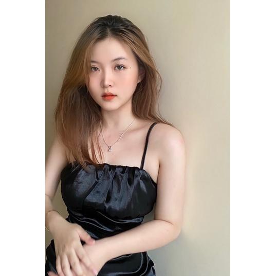 VIDEO-ẢNH THẬT- Đầm body lụa 2 da nhiều màu 2 day nhúng thân Nana