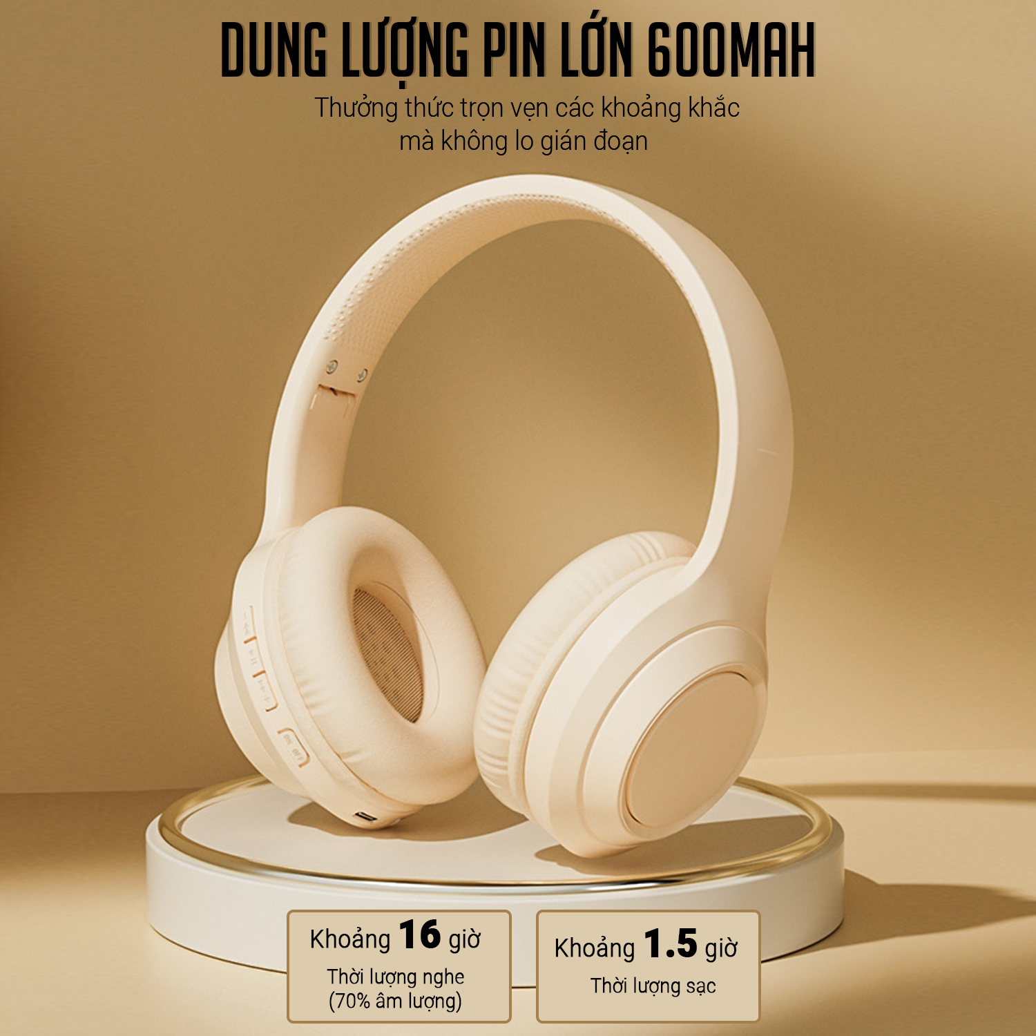 Tai Nghe Bluetooth Chụp Tai , Headphone Không Dây Bluetooth Có Mic Đàm Thoại Tiện Lợi, Có Thể Gấp Gọn , Pin Cực Khỏe Bluetooth 5.3 Cao Cấp TEEMENT - Hàng Chính Hãng Teement