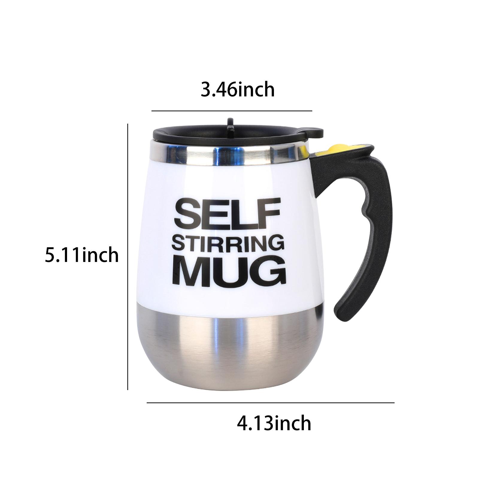 400mL Self Stirring Mug with Lid Automatic Stirring Coffee Cup Electric Stainless Steel Self Mixing Coffee Cup