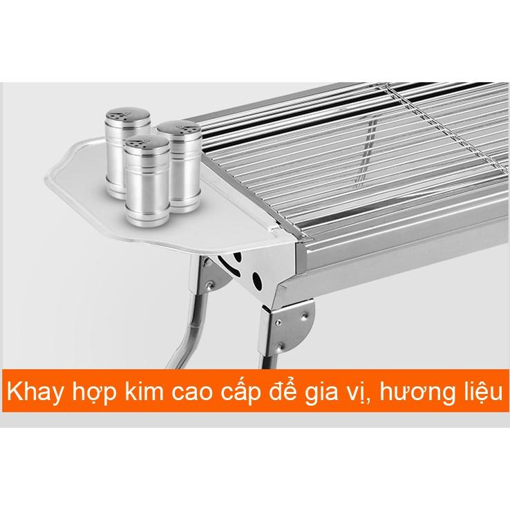 Lò nướng than inox ngoài trời BBQ Full Set (73 x 33 x 71)cm