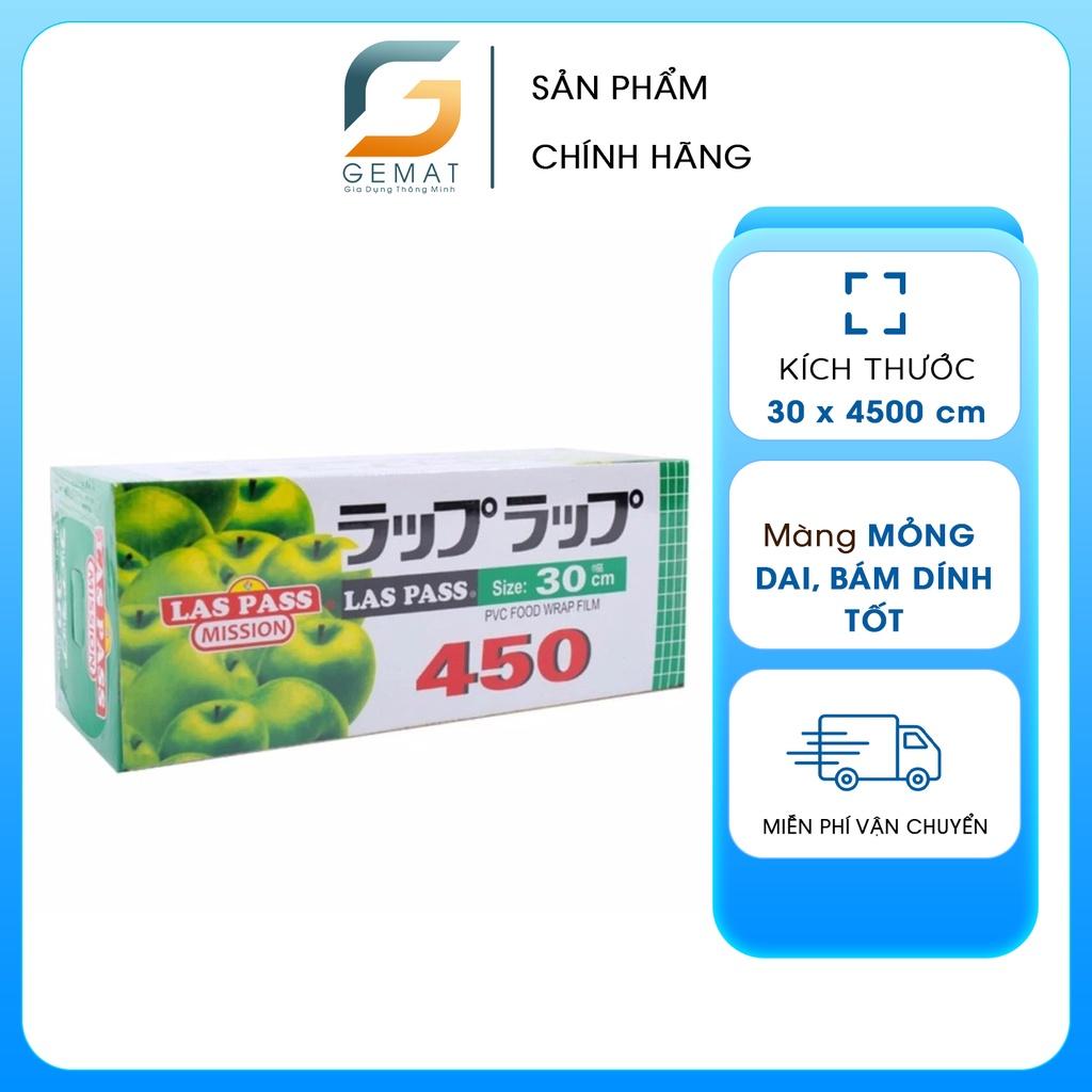 Màng bọc thực phẩm 450 co giãn , cuộn bọc thực phẩm dai, co giãn, bám dính tốt