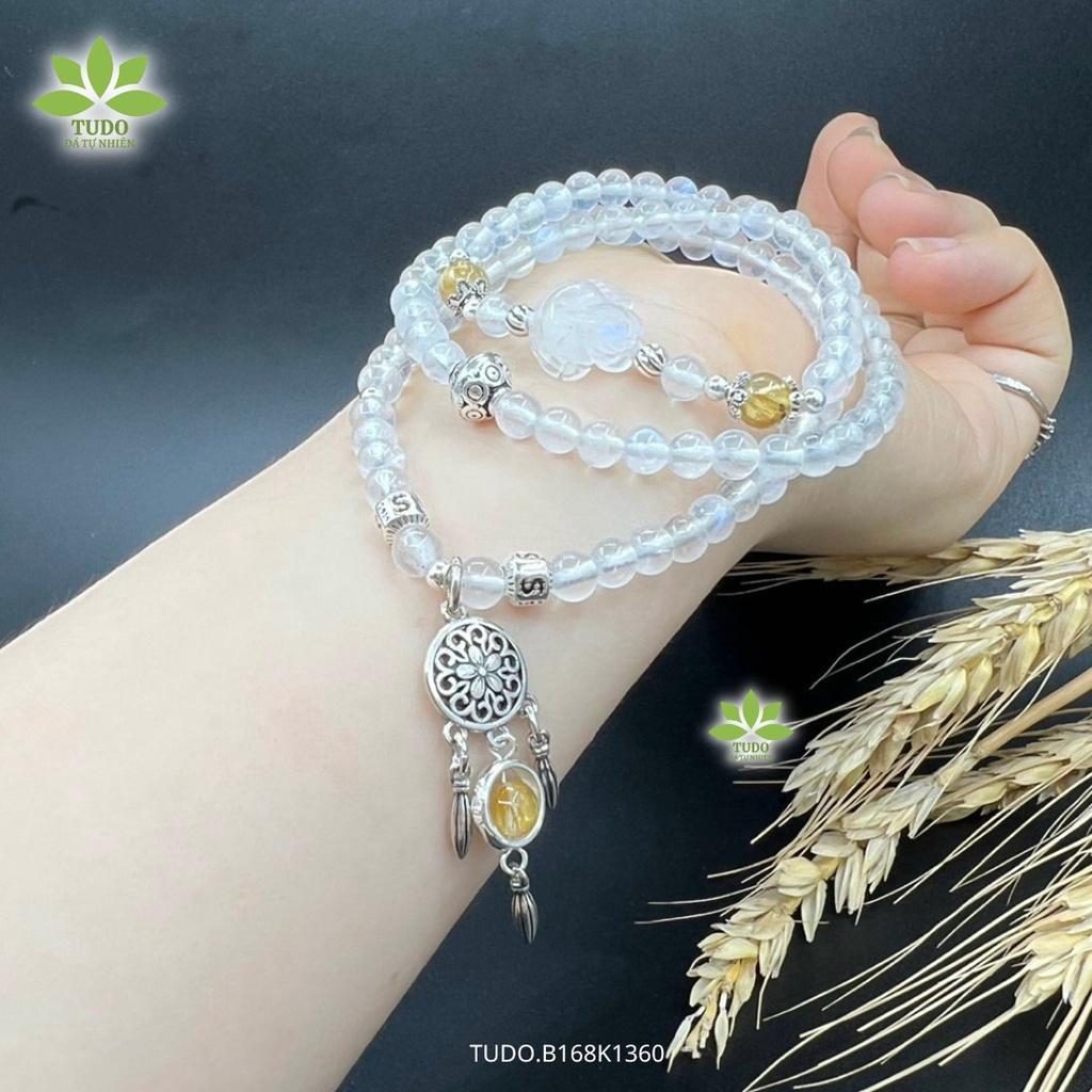 Vòng Tay Nữ Đẹp - Chuỗi Vòng Phong Thủy Mệnh Kim TUDO B168K1360 VCBMOON CDMOON Hồ Ly Mix Dreamcatcher