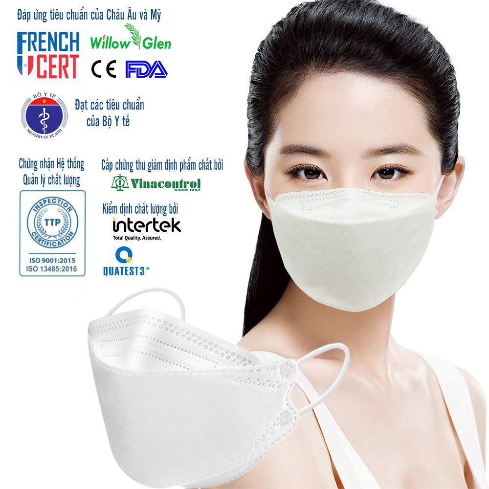 Set 10 Khẩu trang KF94 4D Ami Mask 4 lớp kháng khuẩn lọc bụi mịn cao cấp