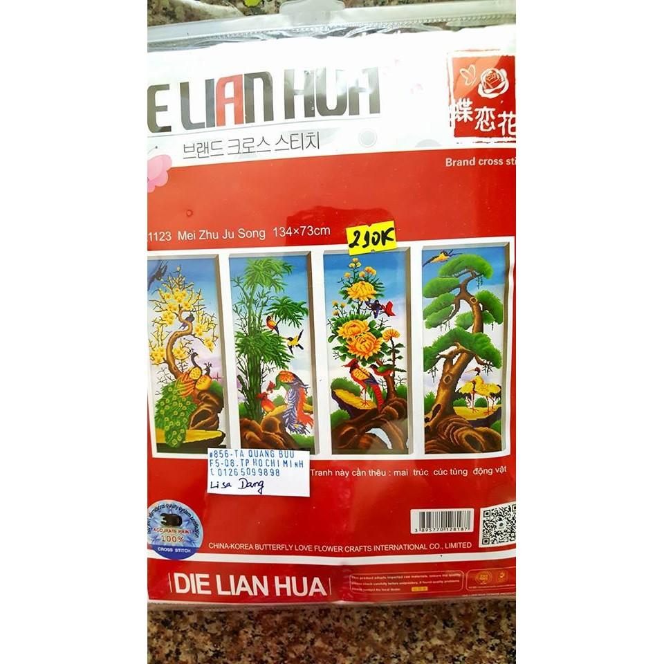 Tranh thêu TỨ QUÝ-A1123