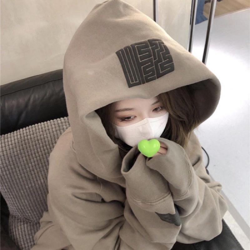 -Áo nỉ hoodie nữ mùa thu đông 2022 phiên bản HQ có mũ trùm đầu