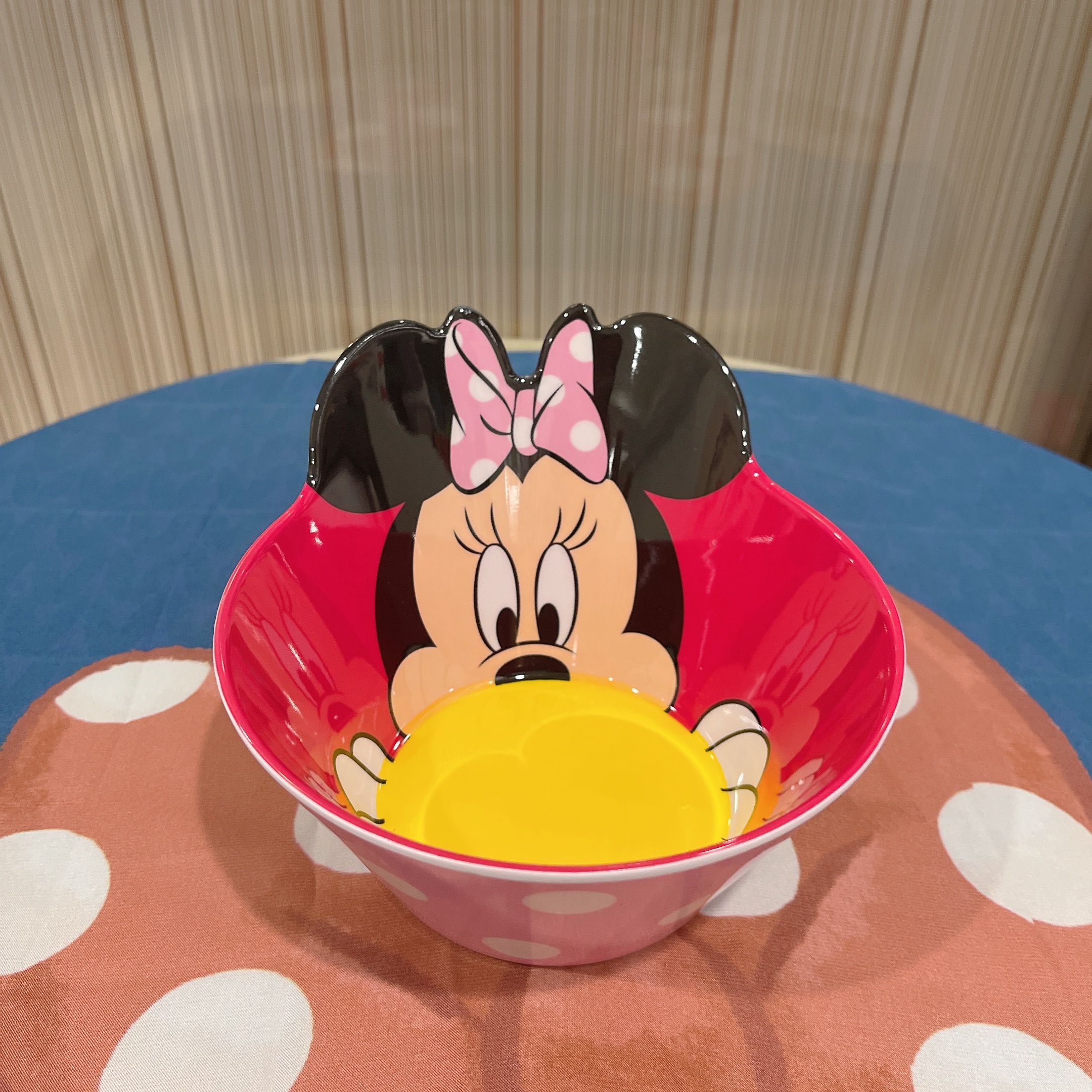 Chén ăn tô nhựa melamine hình chuột Minnie Disney nổi 3D cho trẻ em bé gái - CHENMIN