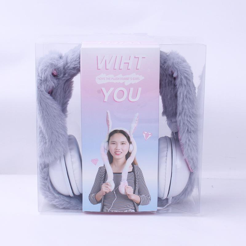 Phong cách mới nhất mới nhất tai thỏ hoạt hình dễ thương tai nghe túi khí Tai nghe sáng tạo của người nổi tiếng trên Internet có thể di chuyển tai nghe gắn trên đầu phát sáng sang trọng
