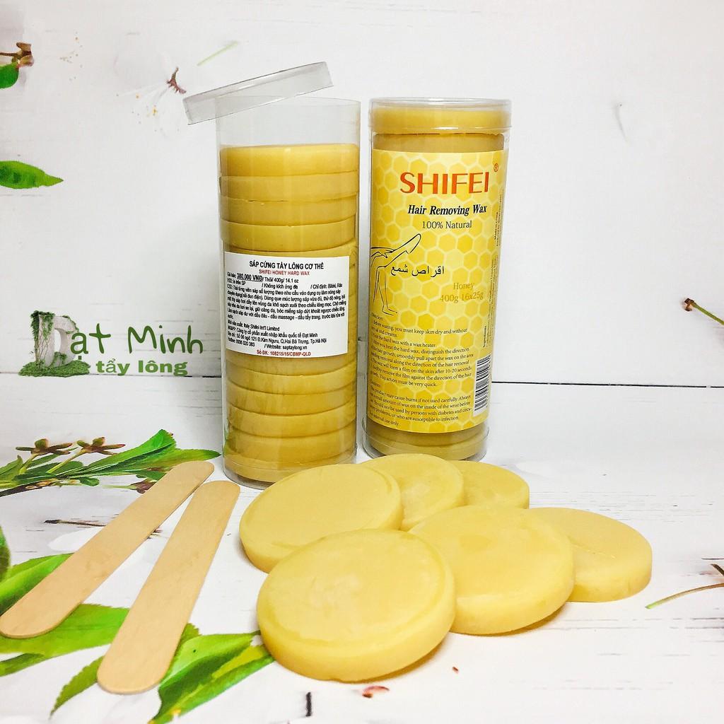 Thỏi Sáp Wax Tẩy Lông Shifei hard wax, dạng sáp nóng cứng triệt lông vùng kín và toàn thân không đau rát.