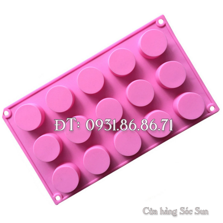 Khuôn silicon 15 hình trụ tròn - Mã số 1016