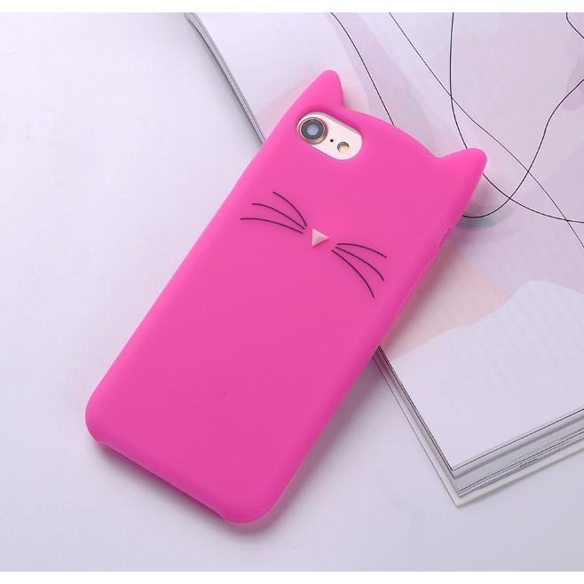 Ốp tai mèo màu cho iPhone 7 7 Plus 8 8 Plus X dẻo đẹp thời trang