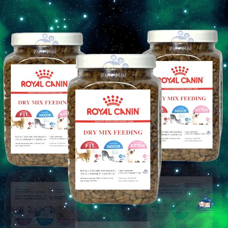 Thức ăn cho mèo, Royal Canin Pháp, Đồ ăn cho mèo hạt Royal Canin dành Cho Mèo Con và Mèo Trưởng Thành - Hộp 1kg