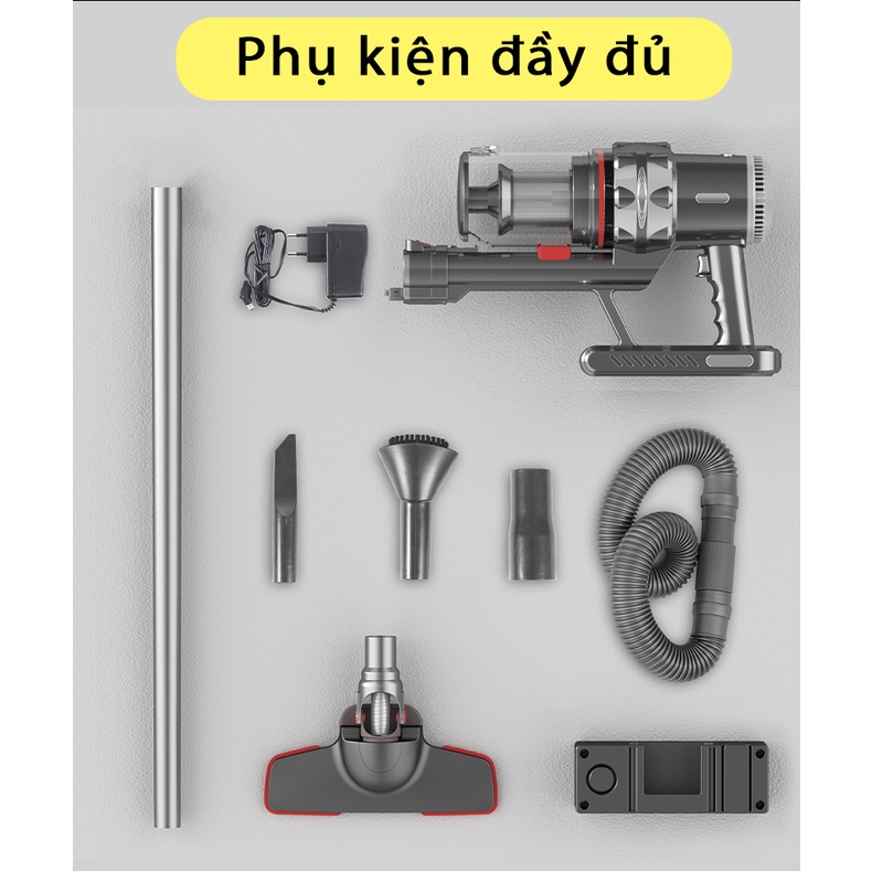 Máy Hút Bụi Cầm Tay Không Dây JK-V12 Đa Năng Cho Gia Đình Sử Dụng Pin Sạc Hút Giường, Đệm, Xe Hơi