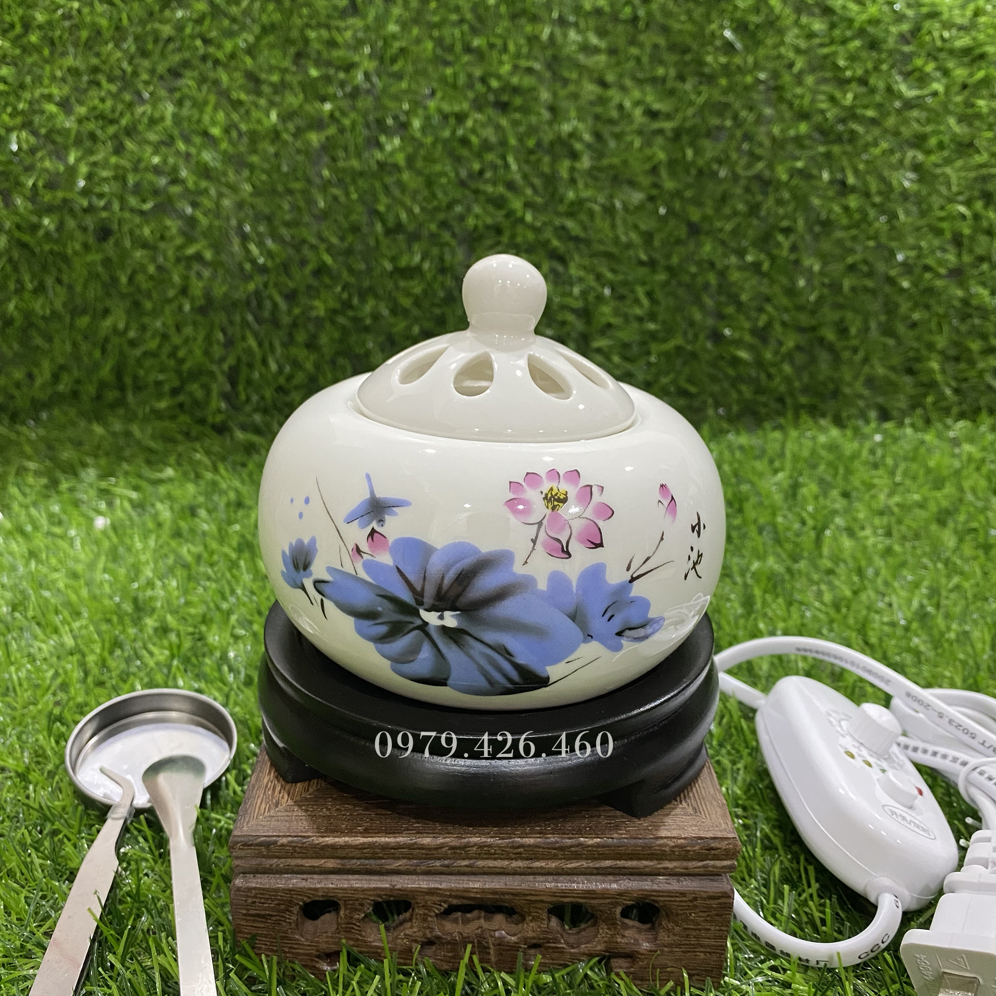 Lư Xông Trầm Hương bằng điện; có nhiều chế độ hẹn giờ - Lư Xông trầm, xông tinh dầu