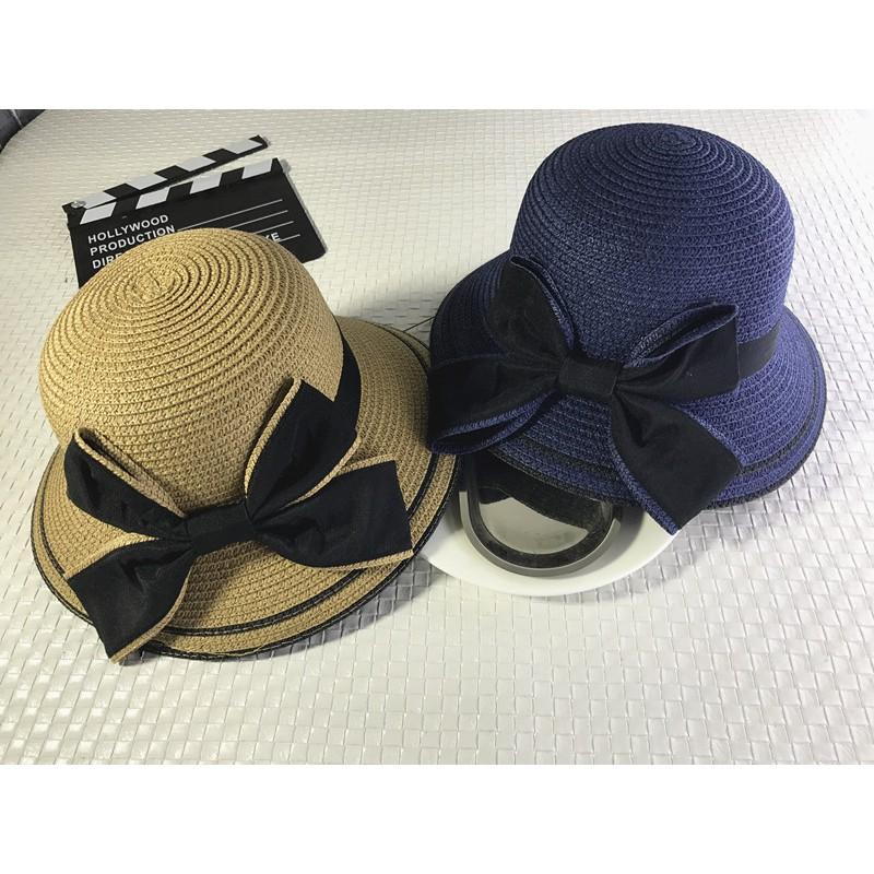 Mũ cói nơ đẹp bé