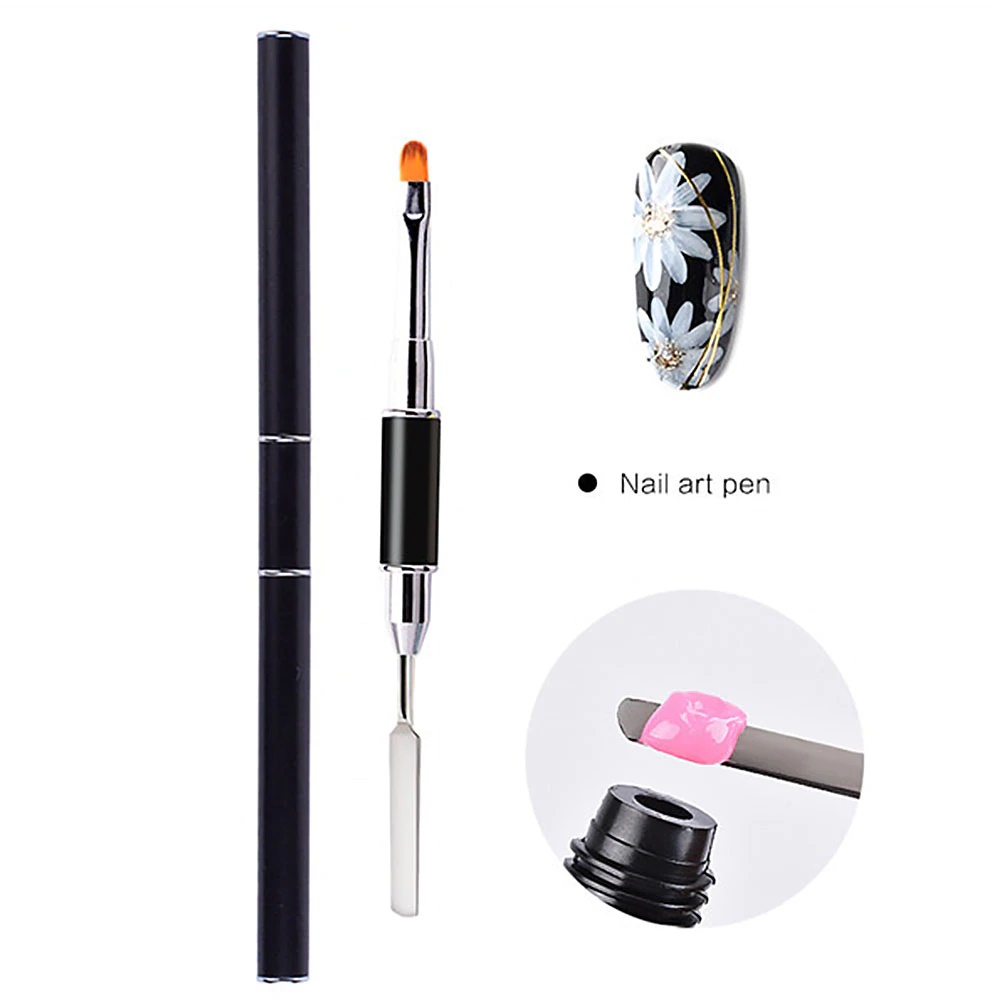 Bút Đắp Gel Có Đầu Gạt, Đa Năng Chuyên Nghiệp, Dễ Dùng Và Thao Tác, Nhỏ Gọn, Độ Bền Cao, Dụng Cụ Hỗ Trợ Giúp Tiết Kiệm Thời Gian, Thể Hiện Ý Tưởng Nghệ Thuật