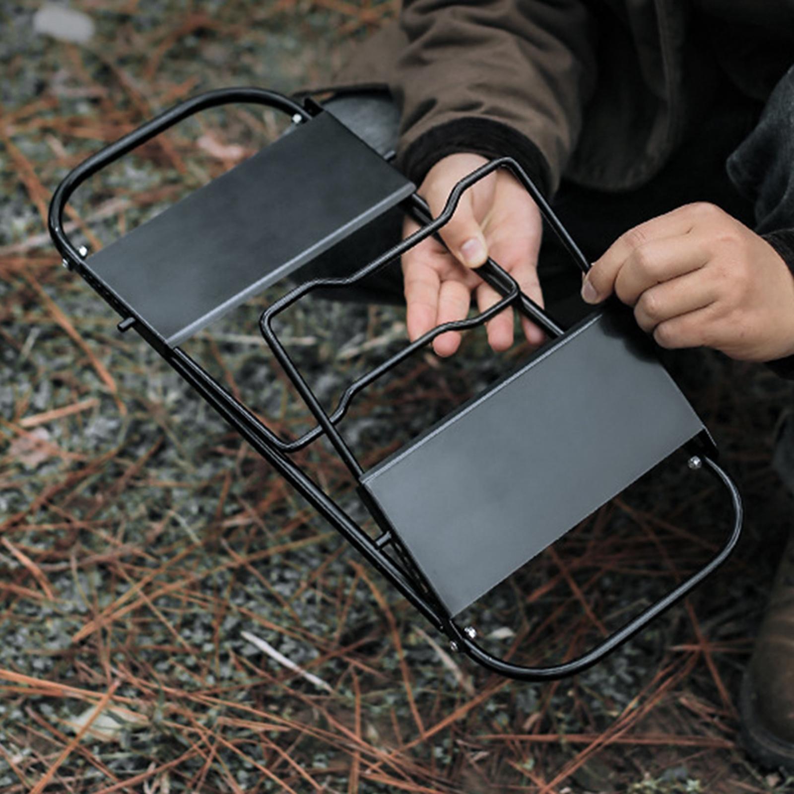 Campfire Grill Grate, Folding Campfire Grill, Multi Purpose Lightweight Foldable Camping Table, Camping Cooking Grate for Outdoor Backpacking