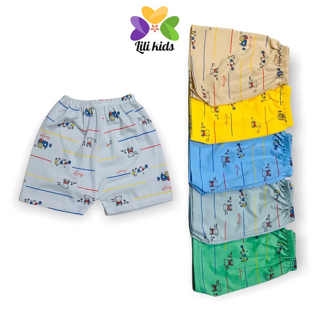 Quần Đùi Chục LILI.KIDS Chất Cotton Cho Bé Gái Bé Trai Quần Chục Đùi Họa Tiết QC08