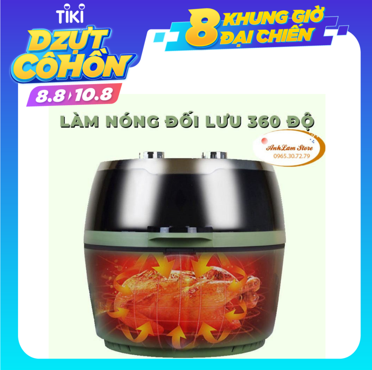 Nồi Chiên Không Dầu NINE SHIELD 8L