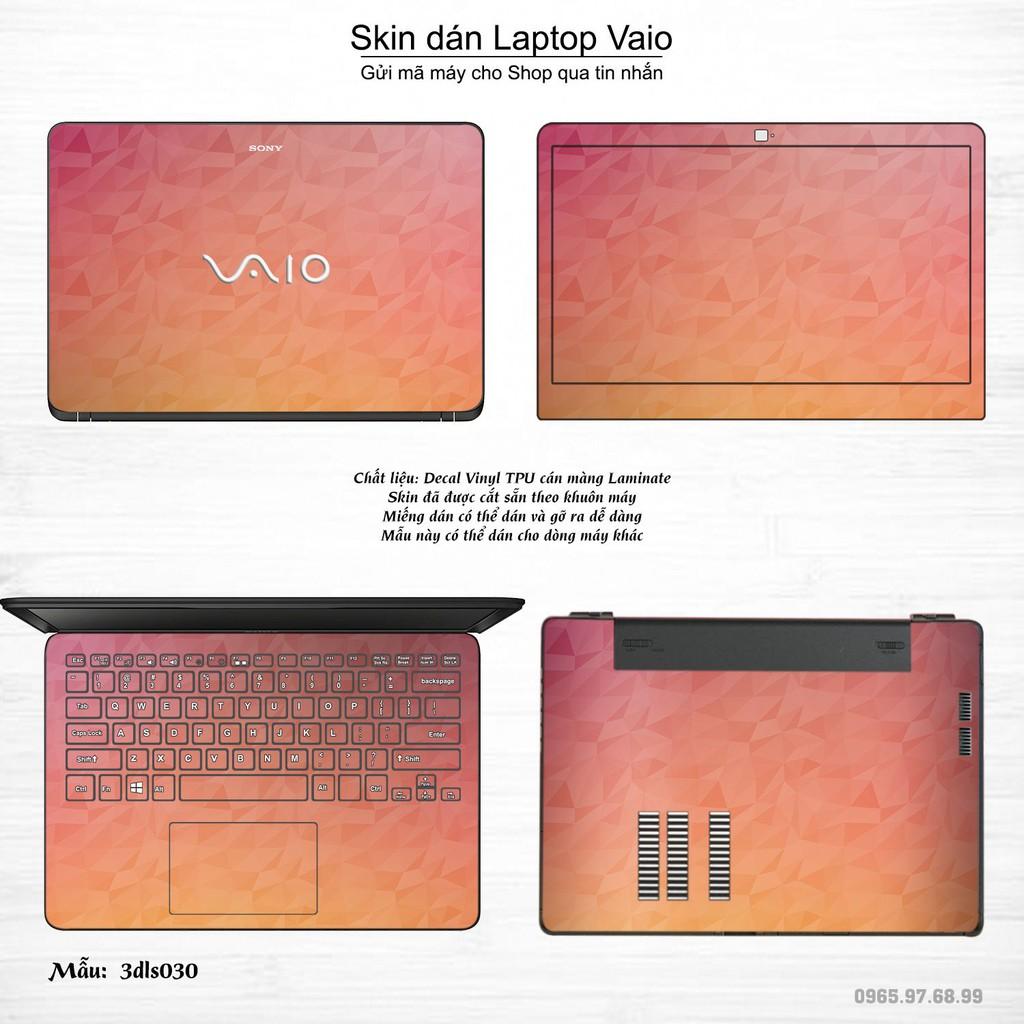 Skin dán Laptop Sony Vaio in hình 3D Color (inbox mã máy cho Shop)