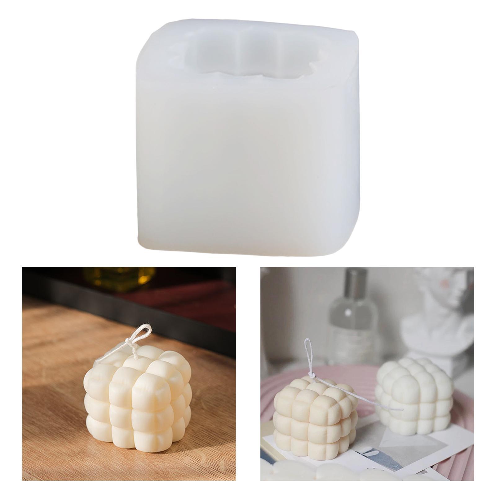 Silicone 3D Square Candle Mold Scented Candles DIY Crafts Soy Soap Aromatherapy Candles Handmade Candle Decor