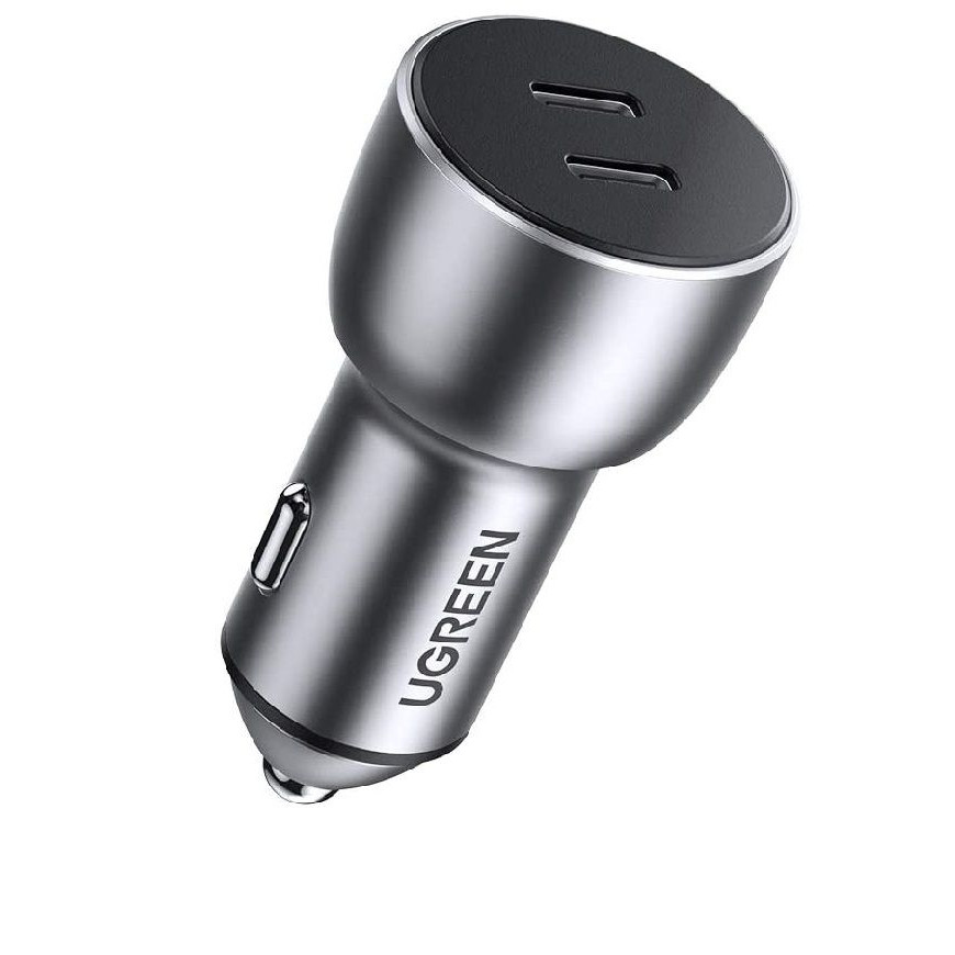 Sạc xe cổng type C và usb A chuẩn quick charge 3 màu bạc Ugreen 213PQ70594CD PD QC3.0 36W hàng chính hãng